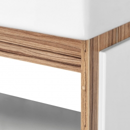 Тумба АКВАТОН Эклипс М левая эбони светлый, под раковину Эрис 46