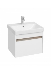 Комплект тумба  АКВАТОН Марти 55 Белый /Дуб Эндргейн с раковиной Адриана 55