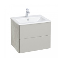 Комплект тумба  АКВАТОН Сохо 60 Слэйт/Галька с раковиной Элина 60