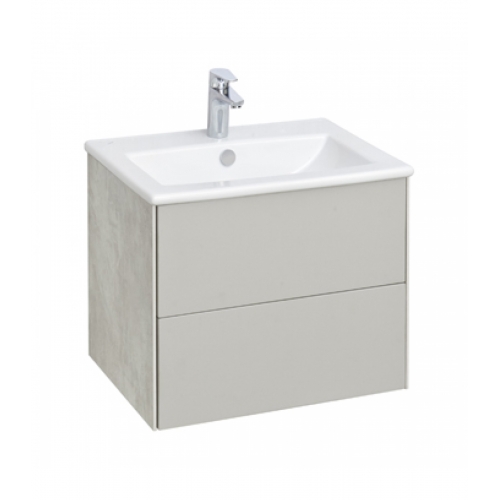 Комплект тумба  АКВАТОН Сохо 60 Слэйт/Галька с раковиной Элина 60 купить в интернет магазине Санрай73