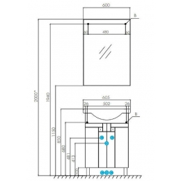 Зеркало Aquaton Фиджи 60 1A179502FG010