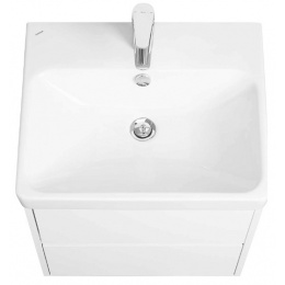 Комплект Тумба Акватон Сканди 55 белая подвесная с раковиной Адриана 55