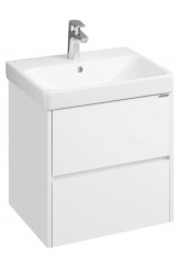 Комплект Тумба Акватон Сканди 55 белая подвесная с раковиной Адриана 55