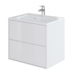 Тумба с раковиной подвесная Итана Mia 65 645х446х581 белый глянец