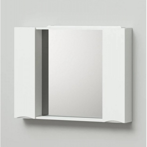 Шкаф зеркало Итана Мишель 100 1000х150х750 белый глянец купить в интернет магазине Санрай73