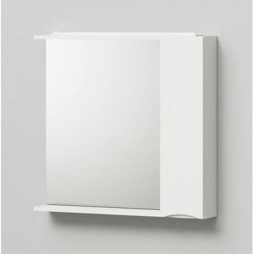 Шкаф зеркало Итана Мишель 80 800х150х750 правое белый глянец купить в интернет магазине Санрай73