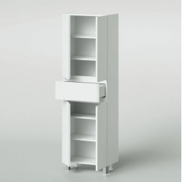 Пенал напольный Итана Roberto 60 600x350x1900 белый глянец, эмаль