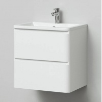 Тумба с раковиной подвесная Итана Roberto 60 597х454х606 белый глянец, пленка ПВХ