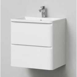 Тумба с раковиной подвесная Итана Roberto 60 597х454х606 белый глянец, пленка ПВХ