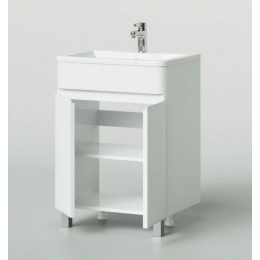 Тумба с раковиной напольная Итана Roberto 60 597х454х850 белый глянец, эмаль