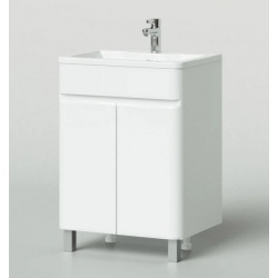 Тумба с раковиной напольная Итана Roberto 60 597х454х850 белый глянец, эмаль