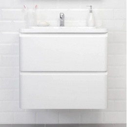 Тумба с раковиной подвесная Итана Roberto 70 700х453х606 белый глянец, пленка ПВХ