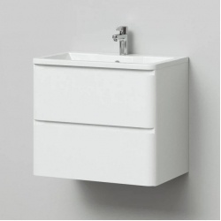 Тумба с раковиной подвесная Итана Roberto 70 700х453х606 белый глянец, пленка ПВХ