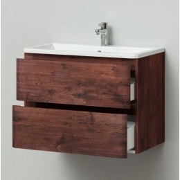 Тумба с раковиной подвесная Итана Roberto 80 795х456х606 акация темная