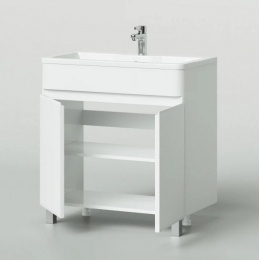 Тумба с раковиной напольная Итана Roberto 80 795х455х850 белый глянец, эмаль