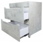 Комплект Тумба Loranto Florena 70 напольная, с раковиной Monte Neo 70 , светлый бетон