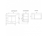 Тумба Ингрид-80 R (ШвБ) под раковину Олимпия-56/Джой-2 Sanflor