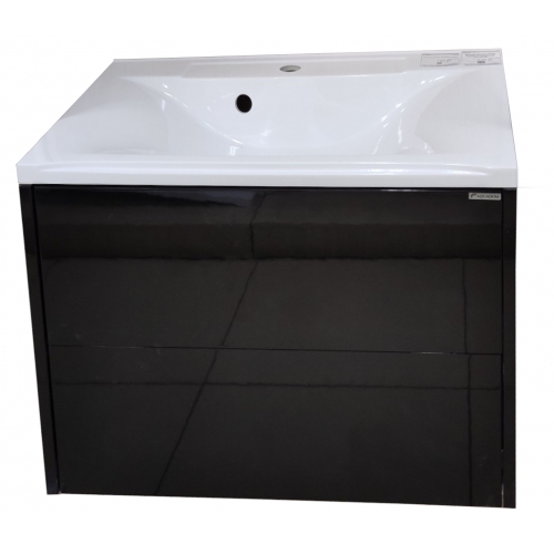 Тумба SANRAY М1-Акцент (65) (подв) (2ящ) (черная) под раковину М1 купить в интернет магазине Санрай73
