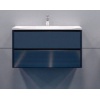 Тумба SANRAY М1-Карат (65) (подв) (2ящ) (черная) под раковину М1