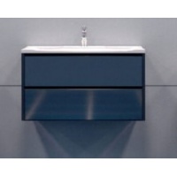 Тумба SANRAY М1-Карат (65) (подв) (2ящ) (черная) под раковину М1