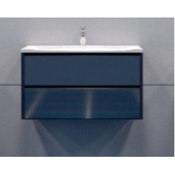 Тумба SANRAY М1-Карат (65) (подв) (2ящ) (черная) под раковину М1