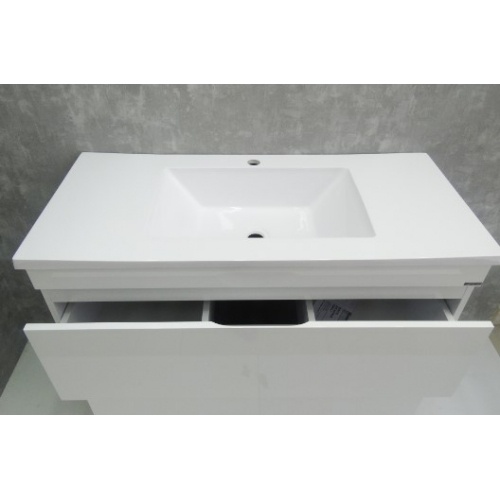 Тумба SANRAY М1-Потай 100, подвесная, 2 ящика, под раковину М1 купить в интернет магазине Санрай73