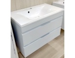 Тумба SANRAY М1-Потай 100, подвесная, 2 ящика, под раковину М1