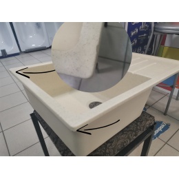 Мойка для кухни Mixline ML-GM19 (328), 495*750*200мм прямоугольная с крылом, бежевая