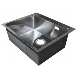 Мойка для кухни Santrek Aqua 60х50х22 (3.0) сатин, сталь нержавеющая, сифон, дозатор, коландер