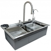 Мойка для кухни многофункциональная Santrek Aqua 75х45х22 (3,0) сатин