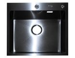 Мойка для кухни Santrek Aqua 50х50х22 (3.0) графит, сталь нержавеющая, сифон, дозатор, коландер