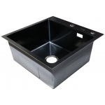 Мойка для кухни Santrek Aqua 50х50х22 (3.0) графит, сталь нержавеющая, сифон, дозатор, коландер