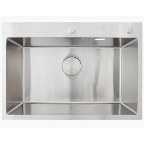 Мойка для кухни Santrek Aqua 70х48х22 (3.0) сатин, сталь нержавеющая, сифон, дозатор, коландер купить в интернет магазине Санрай73