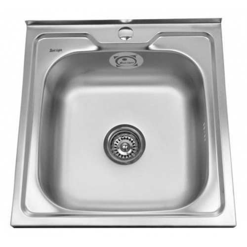 Мойка нержавеющая накладная Декор 500х500х180мм, т.0,8 + сифон купить в интернет магазине Санрай73