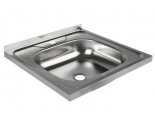 Мойка для кухни Эконом 500х500 мм, накладная, толщина 0,4 мм, глубина 13см