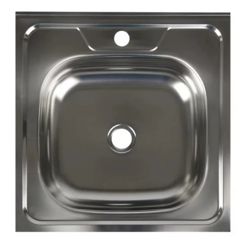 Мойка для кухни Эконом 500х500 мм, накладная, толщина 0,4 мм, глубина 13см купить в интернет магазине Санрай73