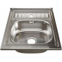 Мойка для кухни MIXLINE 500х600 мм, накладная, толщина 0,6 мм