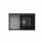 Мойка для кухни Mixline ML-GM19 (308), 495*750*200мм прямоугольная с крылом, черная