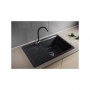 Мойка для кухни Mixline ML-GM19 (308), 495*750*200мм прямоугольная с крылом, черная