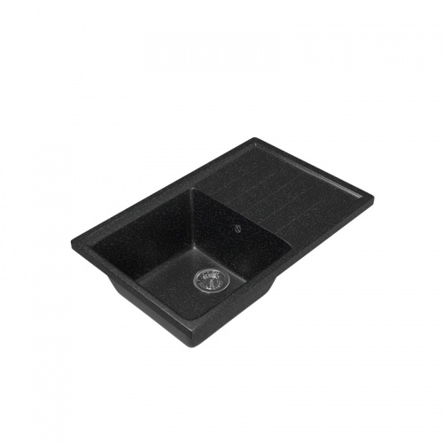 Мойка для кухни Mixline ML-GM19 (308), 495*750*200мм прямоугольная с крылом, черная купить в интернет магазине Санрай73