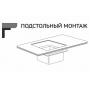 Мойка для кухни MIXLINE PRO 45х42х20см (3,0) подстольный монтаж, 1чаша, выпуск 3 1/2, сифон, графит