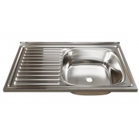 Мойка для кухни MIXLINE 80х50 см, накладная, толщина 0,4 мм, правая