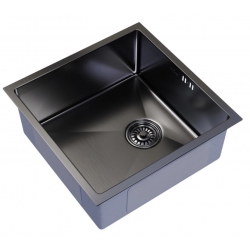 Мойка для кухни MIXLINE PRO 45х45х20см (3,0) подстольный монтаж, выпуск 3 1/2 сифон, черный графит