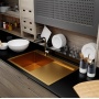 Мойка для кухни MIXLINE PRO 78х50 см (3,0) настольный монтаж, левый выпуск, золото