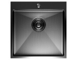 Мойка для кухни MIXLINE PRO 50х50х20(3,0) настольный монтаж, выпуск 3 1/2, сифон, черный графит НАНО