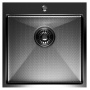Мойка для кухни MIXLINE PRO 50х50х20(3,0) настольный монтаж, выпуск 3 1/2, сифон, черный графит НАНО