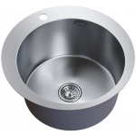 Мойка для кухни MIXLINE PRO d 500 (3,0) круглая, 20см, выпуск 3 1/2, настольный монтаж, сифон, сатин