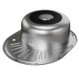 Мойка для кухни MIXLINE 570х450 мм, левая, врезная, овальная, толщина 0,8 мм, декор, сифон