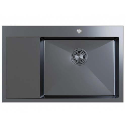 Мойка для кухни MIXLINE PRO 78х50 см (3,0) настольный монтаж, правый выпуск, черный графит купить в интернет магазине Санрай73