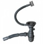 Мойка для кухни MIXLINE PRO 60х50х22см (3,0) настольный монтаж, выпуск 3 1/2, черный графит